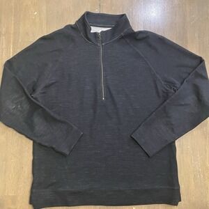 Northwestern Knitting Co NWKC Worsted Merino Dual Wool 1/4 Zip Sweater XL